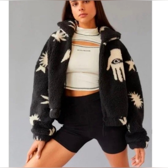 URBAN OUTFITTERS🪬 Olivia Printed Sherpa Jacket - Picture 2 of 10